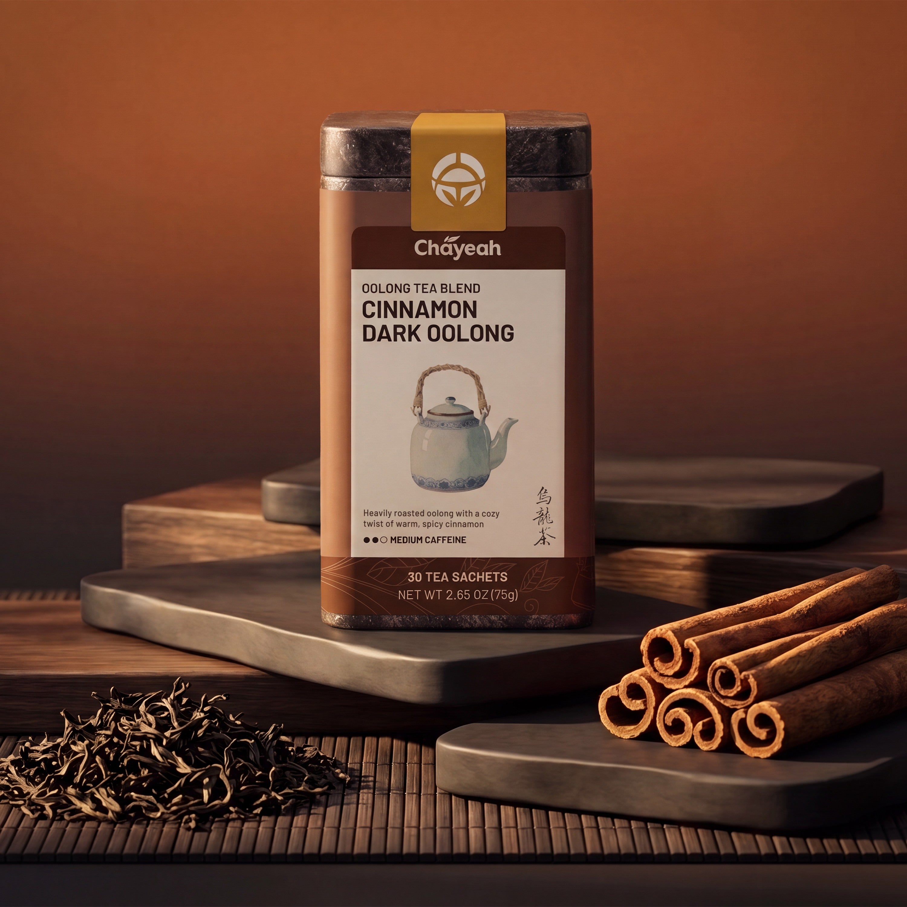 Cinnamon Dark Oolong (30 Count, Tin)