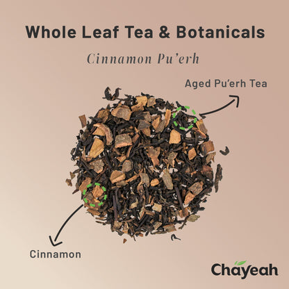 Cinnamon Pu'erh (30 Count, Tin) - ChaYeah