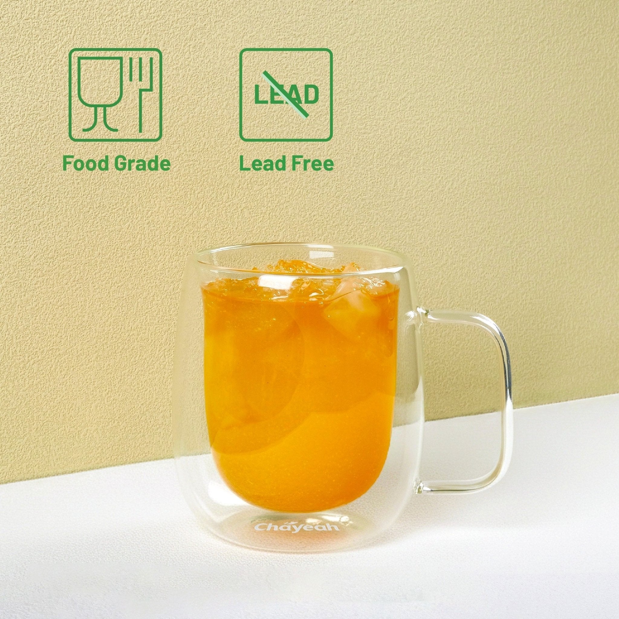 Double Wall Glass Mugs (14oz, Duo Set) - ChaYeah