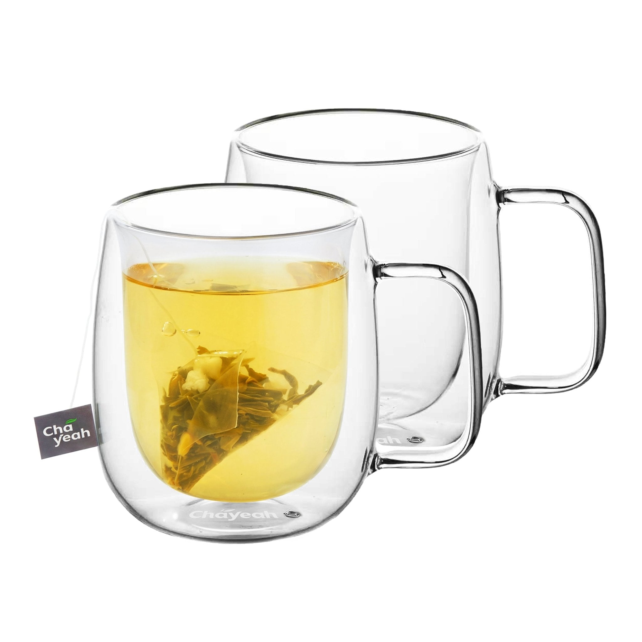 Double Wall Glass Mugs (14oz, Duo Set) - ChaYeah