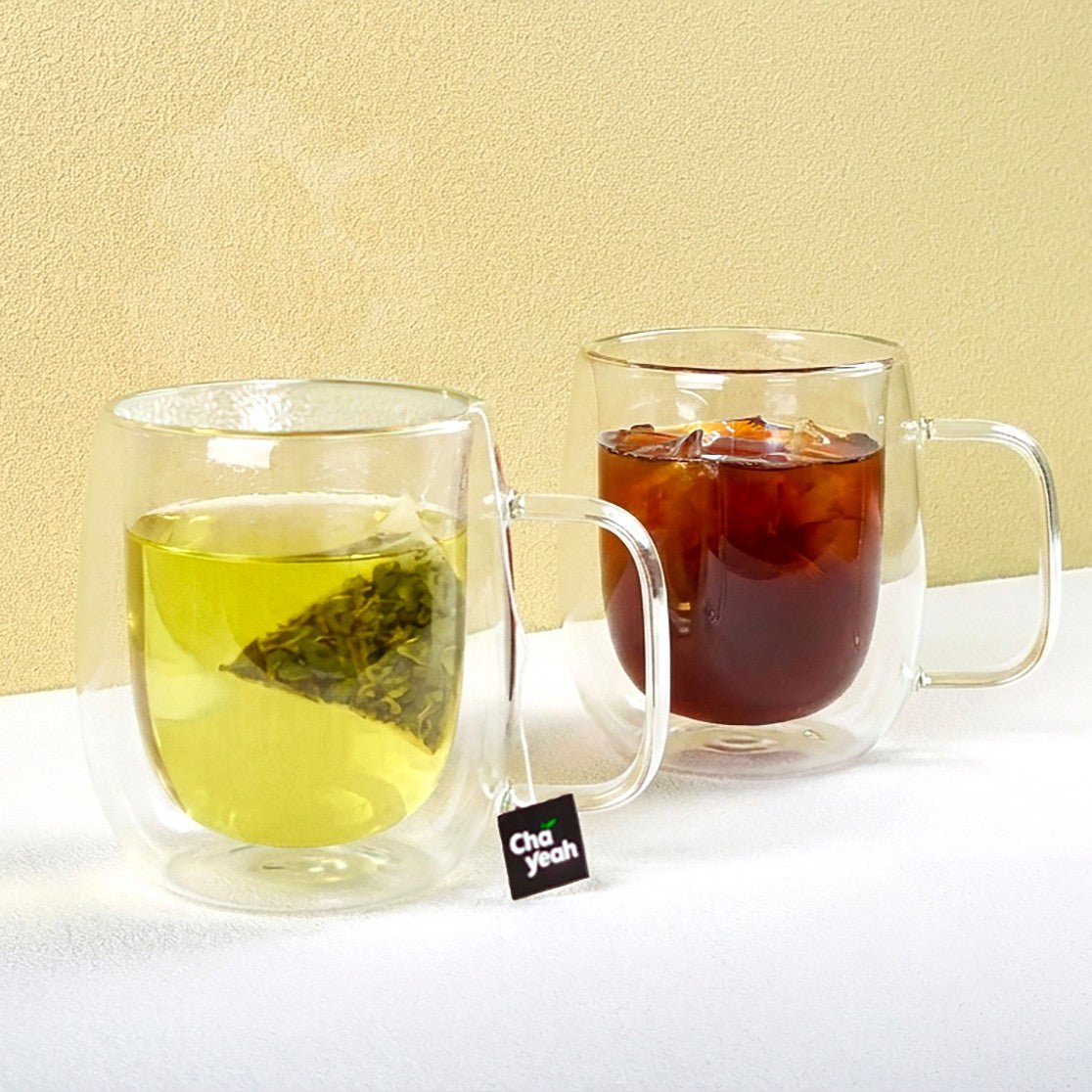 Double Wall Glass Mugs (14oz, Duo Set) - ChaYeah