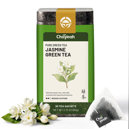 Jasmine Green Tea (30 Count, Tin) - ChaYeah