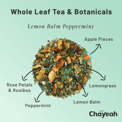 Lemon Balm Peppermint (28 Count, Tin) - ChaYeah