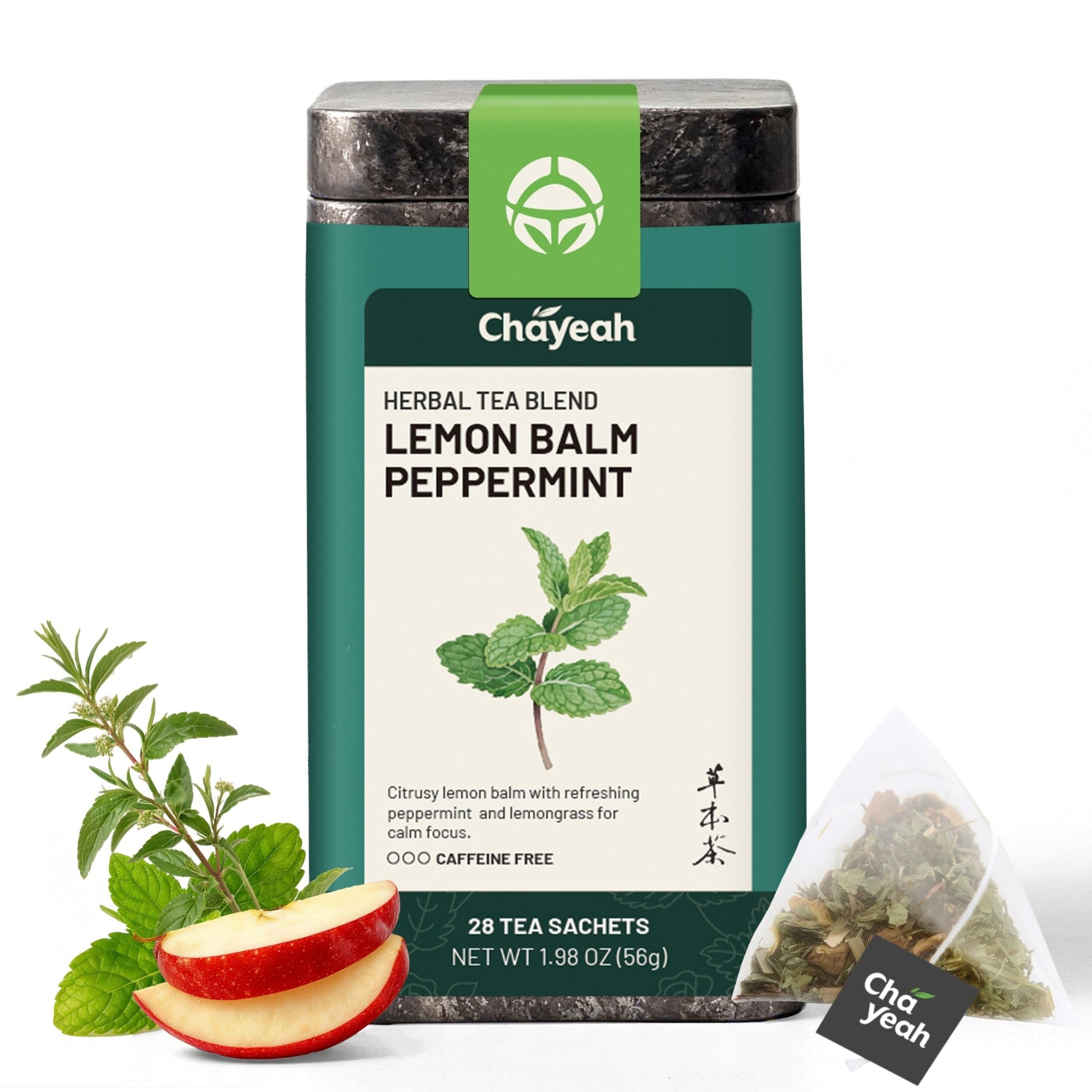 Lemon Balm Peppermint (28 Count, Tin) - ChaYeah