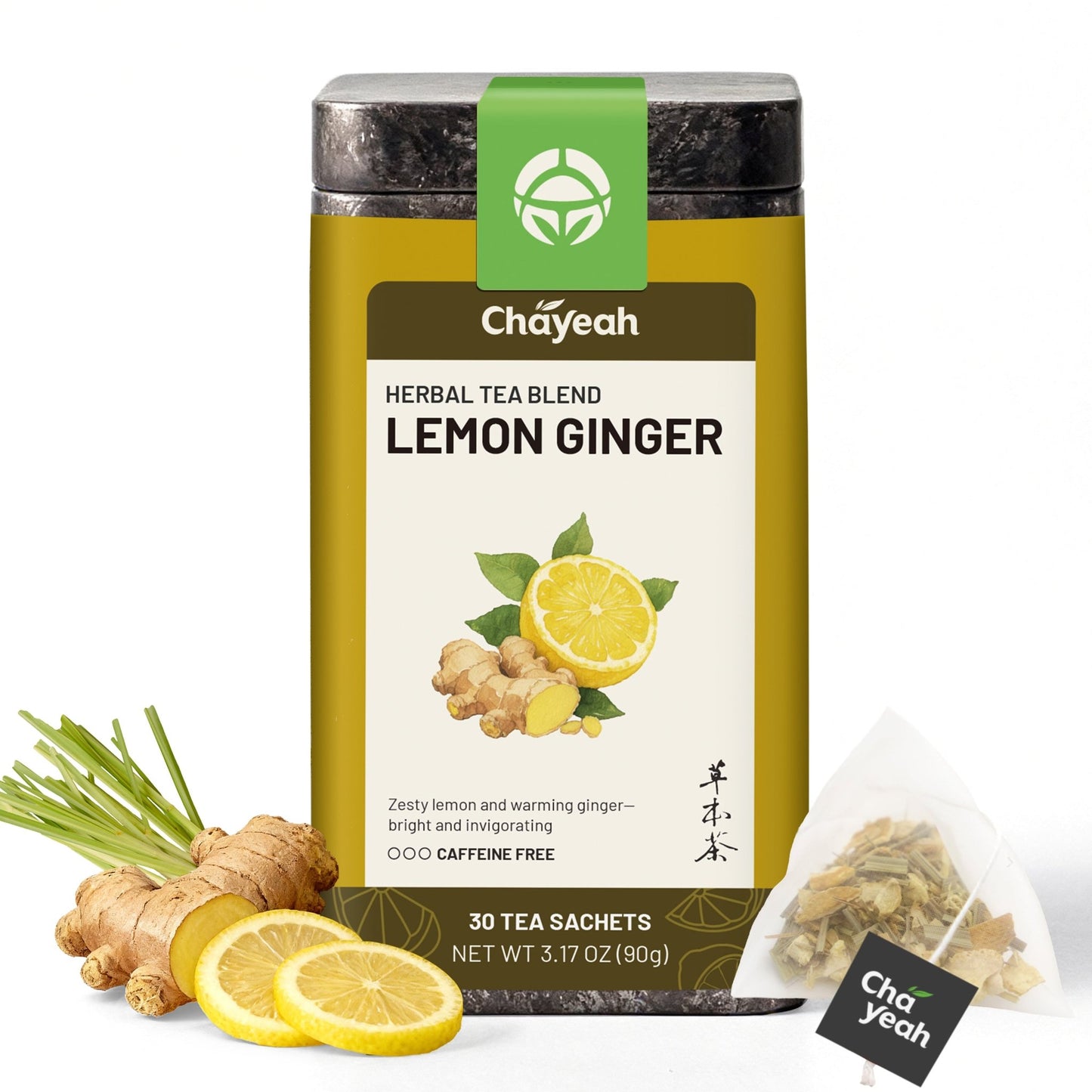 Lemon Ginger (30 Count, Tin) - ChaYeah