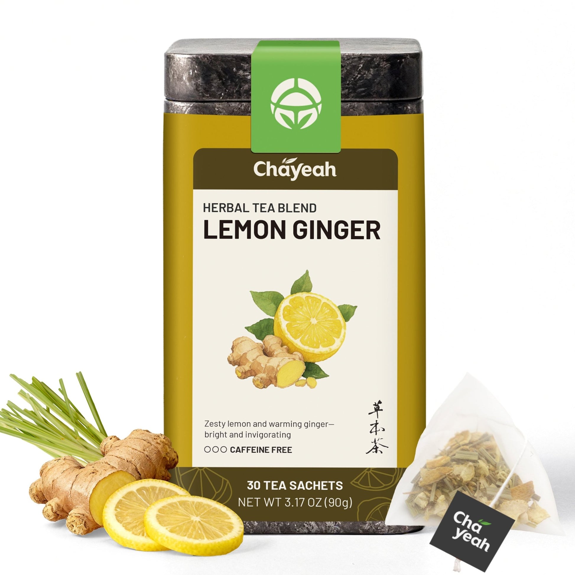 Lemon Ginger (30 Count, Tin) - ChaYeah